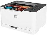 HP Color Laser 150nw 4ZB95A, Impresora Láser Monofunción, Impresión a Doble Cara Manual, Wi-Fi, Ethernet, USB 2.0 alta velocidad, HP Smart App, Panel de Control LED, Blanca