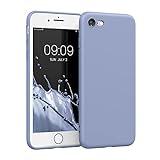 kwmobile Carcasa Compatible con Apple iPhone SE (2022) / iPhone SE (2020) / iPhone 8 / iPhone 7 Funda - con Bordes elevados - Apto Carga inalámbrica - Gris Lavanda Mate Mate