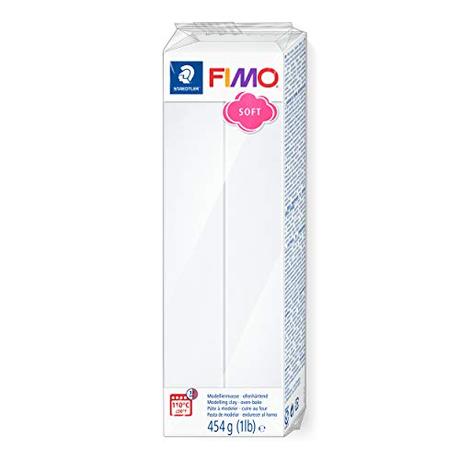 STAEDTLER 8021-0 ST Pasta para modelar de Color Blanco Fimo Soft. Caja con 1 Pastilla de 454 Gramos