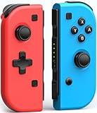 Vinkarpe Mando para Switch, Set 2 Mandos Inalámbrico para Switch/Lite/OLED, Mando Switch con Dual Vibración/Wake Up/Gyro Axis/Captura de Pantalla -Rojo y Azul [video game]