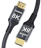 Certificado Cable HDMI 2.1 8K 10m, 48Gbps Ultra Alta Velocidad Cable HDMI 4K 120Hz 144Hz 10K 8K 60Hz 4:4:4 DTS:X Dolby Atmos eARC ARC Dinámico HDR10+ Compatible con Samsung Sony PC Apple TV PS5 Xbox