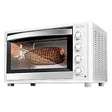 Cecotec Horno Convección de Sobremesa de 46 Litros Bake&Toast 4600 White Gyro. 2000 W, Luz Interior, 12 Funciones, Temperatura hasta 230º, Puerta de doble Cristal, Incluye Rustidor Giratorio