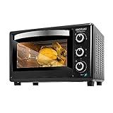 Cecotec Horno de sobremesa Bake&Toast 3090 Black Gyro, 30 L, 1500 W,% funciones diferentes, Incluye rustidor giratorio, Luz interior, Bandeja recogemigas.