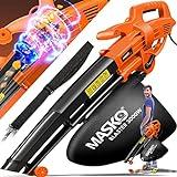 MASKO® Aspirador eléctrico de Hojas 3 en 1, eléctrico 3000W 45 l, triturador de Hojas