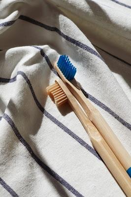 cepillos de dientes sobre un paño