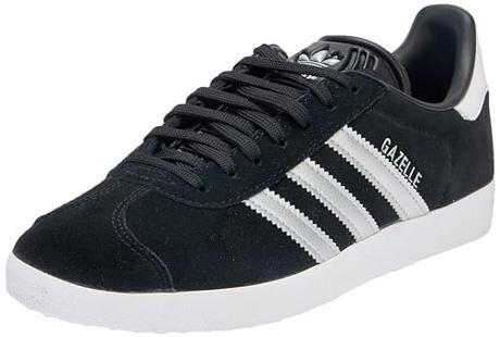 adidas Gazelle, Zapatillas de Deporte Mujer, Core Black Silver Metallic Cloud White, 38 2/3 EU