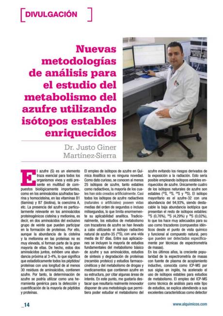 Cómo cuantificar cualquier biomolécula que contenga azufre