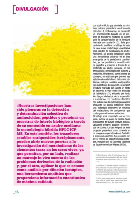 Cómo cuantificar cualquier biomolécula que contenga azufre