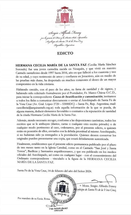 Cecilia, la monja de la sonrisa: primeros pasos para su beatificación