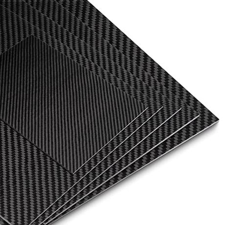 100X200X0.5MM 100% 3K Placa de fibra de carbono mate de sarga para panel de reparación de pieza de modelo de cartera de bricolaje hecho a mano