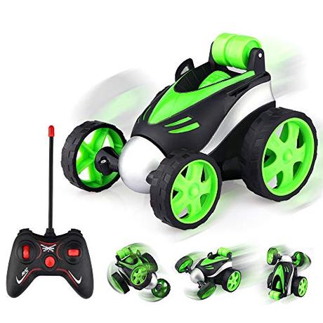 Baztoy Coche Teledirigido Acrobacia,Coche RC Car Rotación Volteo de 360 Grados, Mini Coches de Juguetes Niños 3 4 5 6 7 8 9 10 11 12 Años, Coche Radiocontrol para Regalos Navidad Cumpleaños