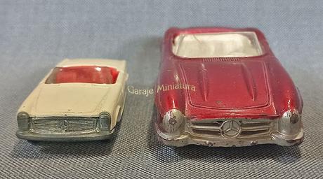Dos Mercedes-Benz convertibles de las marcas Buby y Matchbox