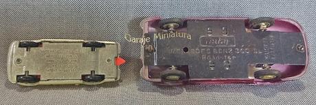 Dos Mercedes-Benz convertibles de las marcas Buby y Matchbox