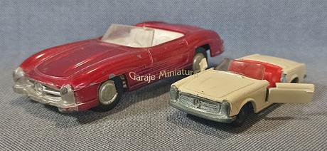 Dos Mercedes-Benz convertibles de las marcas Buby y Matchbox