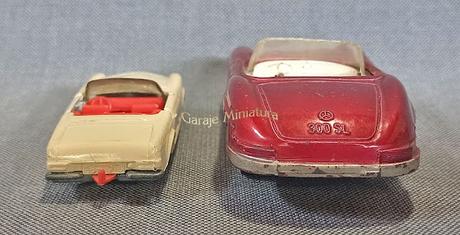 Dos Mercedes-Benz convertibles de las marcas Buby y Matchbox