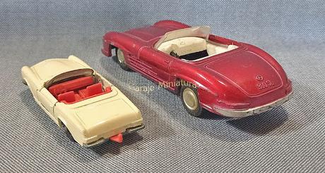 Dos Mercedes-Benz convertibles de las marcas Buby y Matchbox