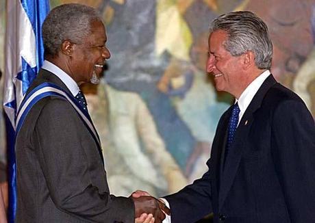 Ricardo Maduro y Kofi Annan