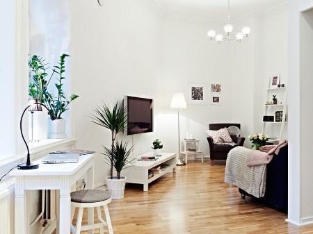 salones de planta irregular pisos de planta irregular muebles de ikea muebles de estilo nórdico mini pisos decoración lamparas de ikea diseño de interiores decoración estilo nórdico decoración en blanco decoración de pisos pequeños decoración de interiores cocina abierta cama elevada 