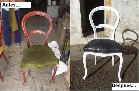 Antes y Después: Las sillas antiguas de Aitana se modernizan