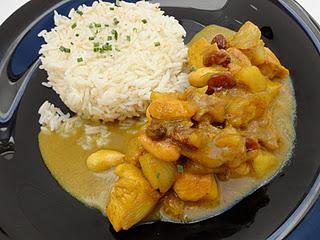 Pollo al estilo hindú con arroz