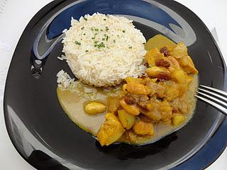 Pollo al estilo hindú con arroz