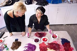 Equipo de Joico trabajando en las pelucas de Los Juegos del Hambre y Nuevo Still