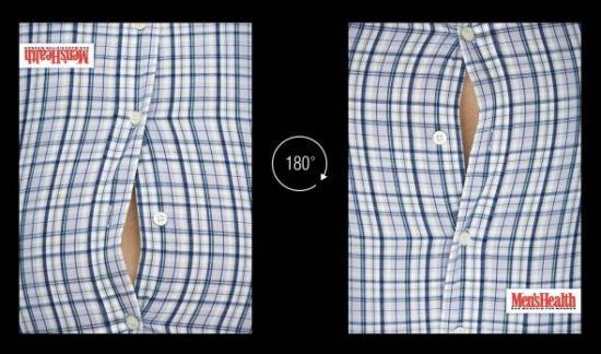 Esta Publicidad habla de cómo al invertir una imagen se pueden ver los resultados de una dieta o ejercicio.