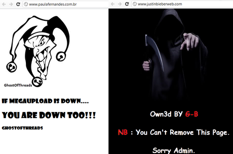 Anonymous hackea Justin Bieber Web, Selena Gomez Web, y otras...