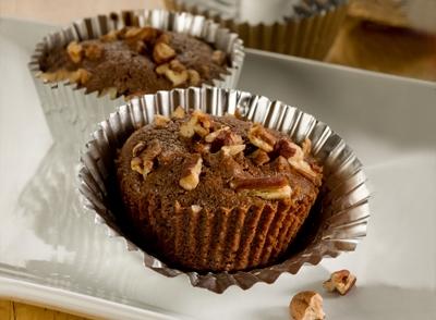 Muffins de chocolate y nueces picadas