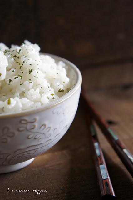 Arroz en blanco en microondas