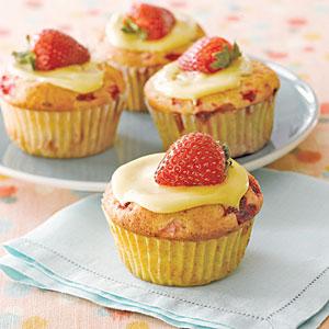 Orange-Glazed Strawberry Cupcakes Recipe