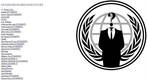 Anonymous pone a disposición la discografía entera de SONY