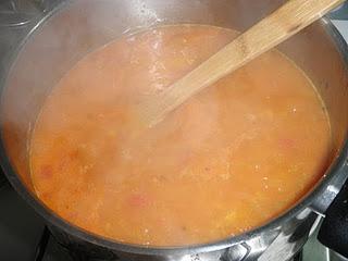 Sopa de almejas con arroz