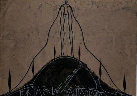 José Bedia 'Porfía con la Pachamama', 2003. José Bedia 'Porfía con la Pachamama', 2003.