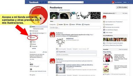 Acceso a mi tienda online de camisetas & más desde Facebook