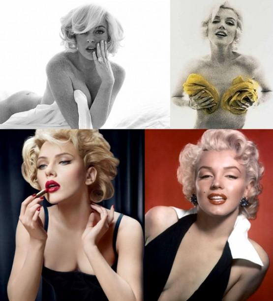 Lindsay Lohan y Scarlett Johanson también imitan a Marilyn