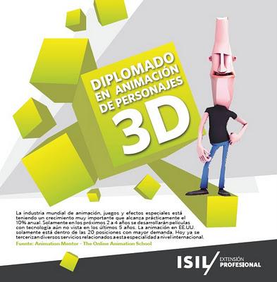 ISIL lanza por segundo año Diplomado en Animación de Personajes 3D