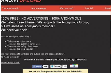 Deslindan a Anonymous de Anonyupload