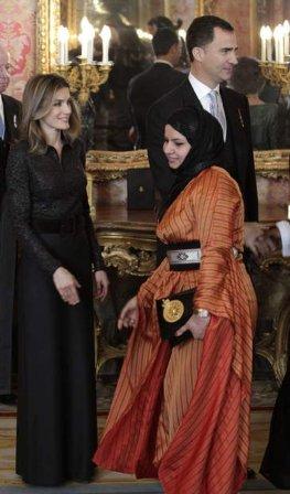 El estilo de la Princesa Letizia en la Recepción de los Reyes al Cuerpo Diplomático