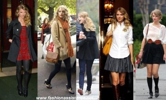 Taylor Swift adora el look college y las trencas de Topshop