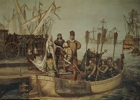 Colón zarpa en 1492