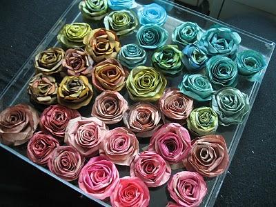 Rosas con filtros de papel