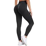 Occffy Leggins Mujer Push Up Mallas Deporte Fitness Cintura Alta Pantalones Yoga Deportivos Gym Leggings Scrunch Butt Anticeluliticos(Negro Oscuro,S)