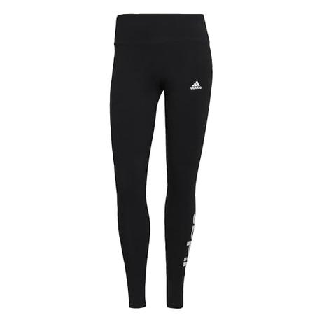 adidas Essentials High-waisted Logo Leggings Mujer, Black/White, M