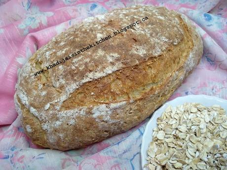 PAIN DE BLÉ ENTIER AUX FLOCONS D’AVOINE / WHOLE WHEAT ROLLED OATS BREAD / PAN CON HARINA INTEGRAL Y COPOS DE AVENA / خبز القمح الكامل و رقائق الشوفان