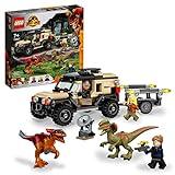 LEGO 76951 Jurassic World Transporte del Pyrorraptor y el Dilofosaurio, Dinosaurios Juguetes, Figuras de Animales y Minifiguras de la Película 2022, Dino, Coche Todoterreno para Niños y Niñas de 7+