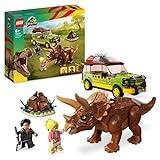 LEGO 76959 Jurassic Park Investigación del Triceratops, Juguete para Niños y Niñas a Partir de 8 años con Coche Ford Explorer y Figura de Dinosaurio, Colección 30 Aniversario