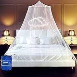 esafio Mosquito Net Mosquitera Universal de Color Blanco,Cama Portátil Mosquitose Puede Utilizar para Decorar la habitación y prevenir Insectos (para Todos los tamaños)