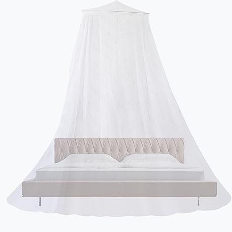 Mosquito Net,Mosquitera Cama Matrimonio,Mosquitera Universal de Color Blanco,Universal Mosquitera para Cama con Diseño de Cúpula,Puede Utilizar para Decorar la habitación y prevenir Insectos