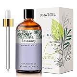 PHATOIL Aceites Esenciale de Romero 100 ml, Aceite Esencial de Aromaterapia, Aceite Esenciales para Humidificador, Difusor